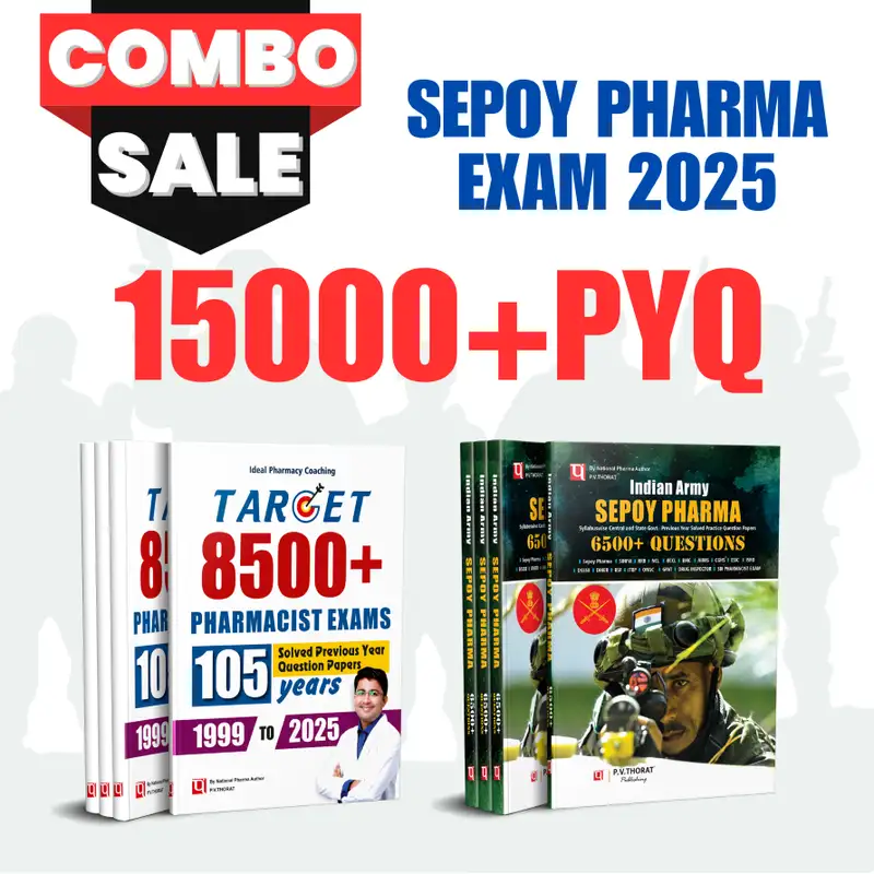 SEPOY Pharma 6500+ 8500+ Pharmacist Exams Combo by PV Thorat