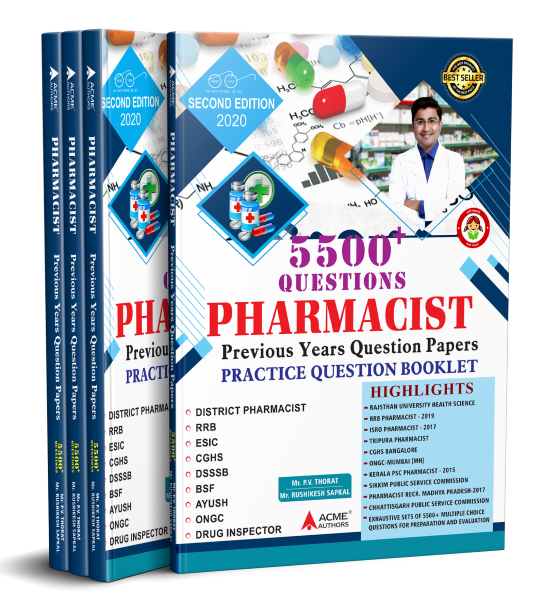Govt. Pharmacist Exam 5500+ Questions MCQ by PV THORAT